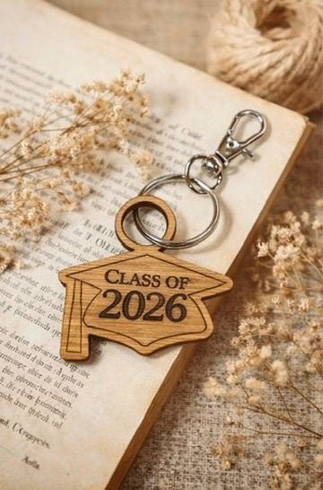 Class of 2026 Graduation Cap Keychain