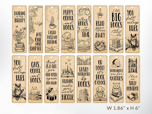 Personalized Wooden Bookmark – Custom Engraved Gift for Book Lovers