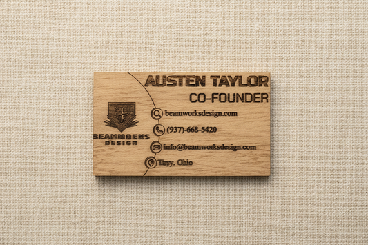 Custom Laser Engraved Wooden Business Cards