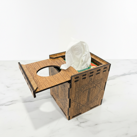 Custom Last Name Monogram Tissue Box Holder