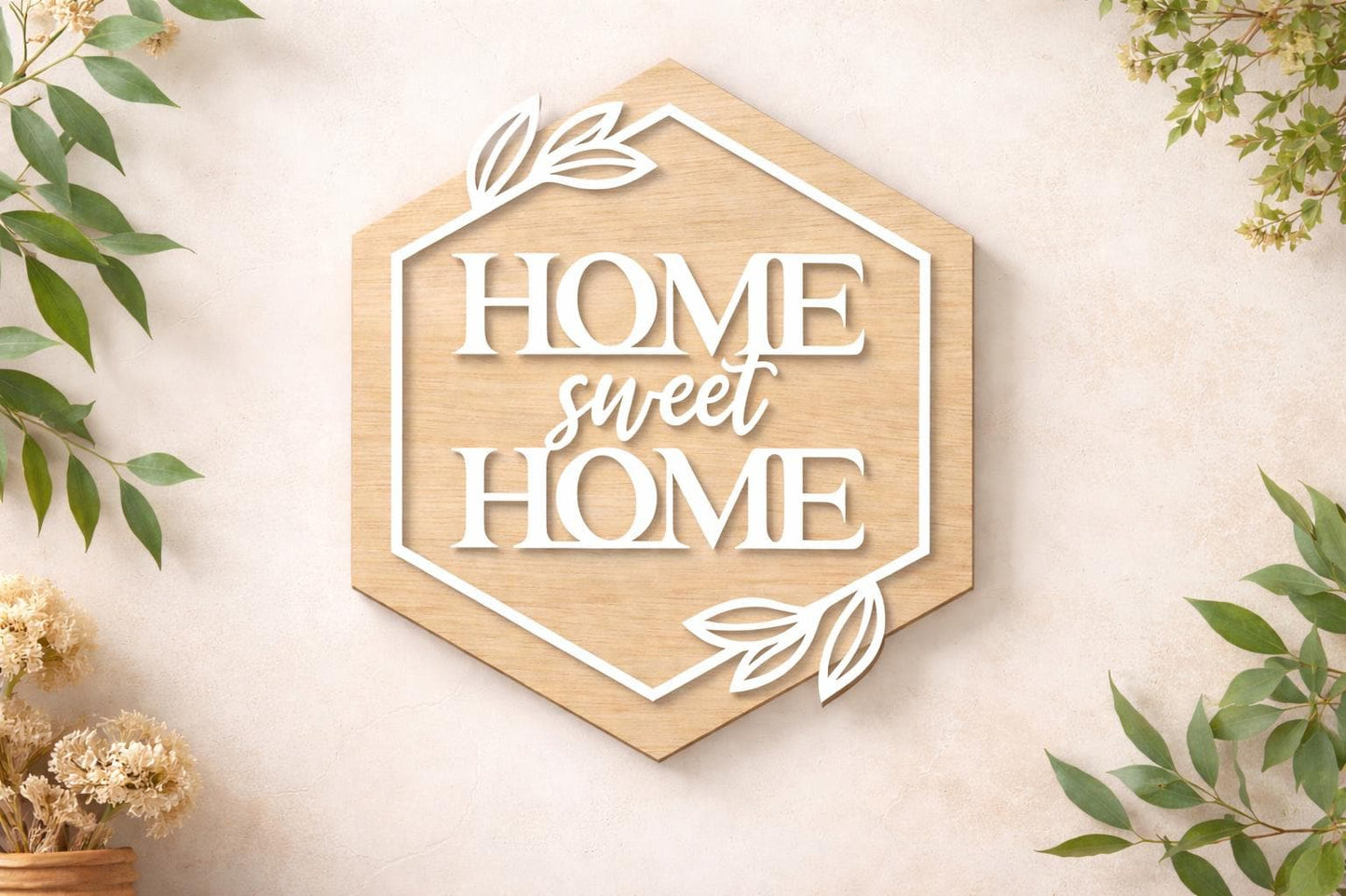 Home Sweet Home Wood Sign - Custom Farmhouse Decor