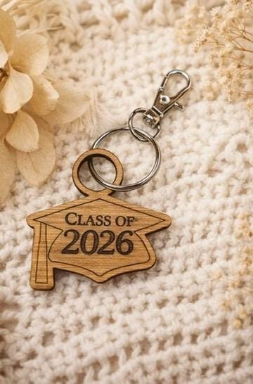 Class of 2026 Graduation Cap Keychain