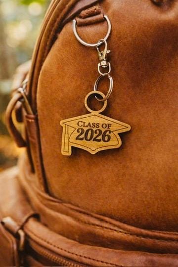 Class of 2026 Graduation Cap Keychain