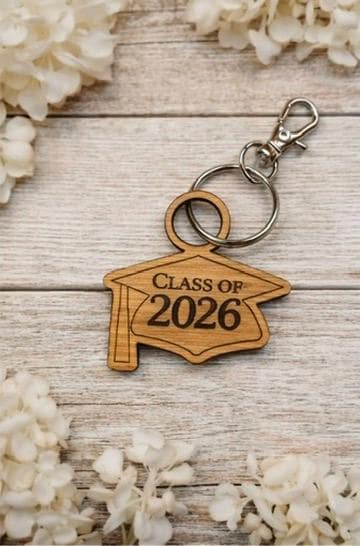 Class of 2026 Graduation Cap Keychain