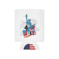 4th of July Statue of Liberty Can Cooler | American Flag Fireworks