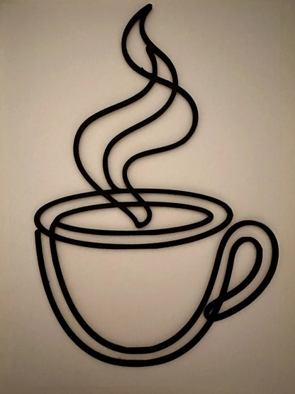 Wooden Coffee Mug Sign Decor