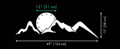 Wooden Mountain Wall Clock