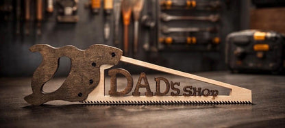 Personalized Wooden Saw – Custom Engraved Workshop & Garage Decor
