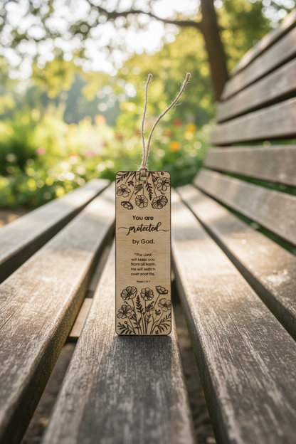 Wooden Scripture Bookmark Set of 2 – Engraved Faith Bookmarks