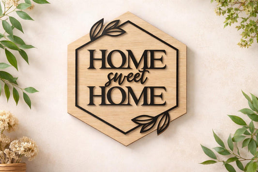 Home Sweet Home Wood Sign - Custom Farmhouse Decor