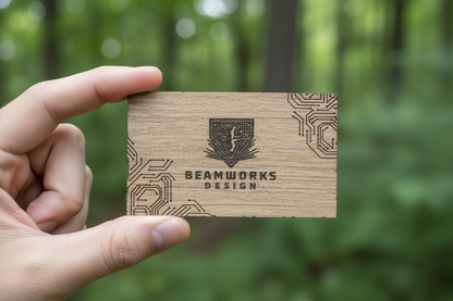 Custom Laser Engraved Wooden Business Cards