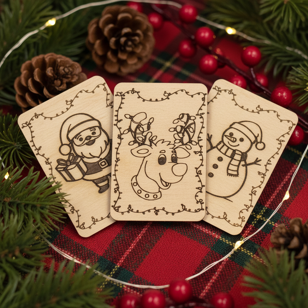 Christmas Wooden Matching Card Game – 26 Piece Set