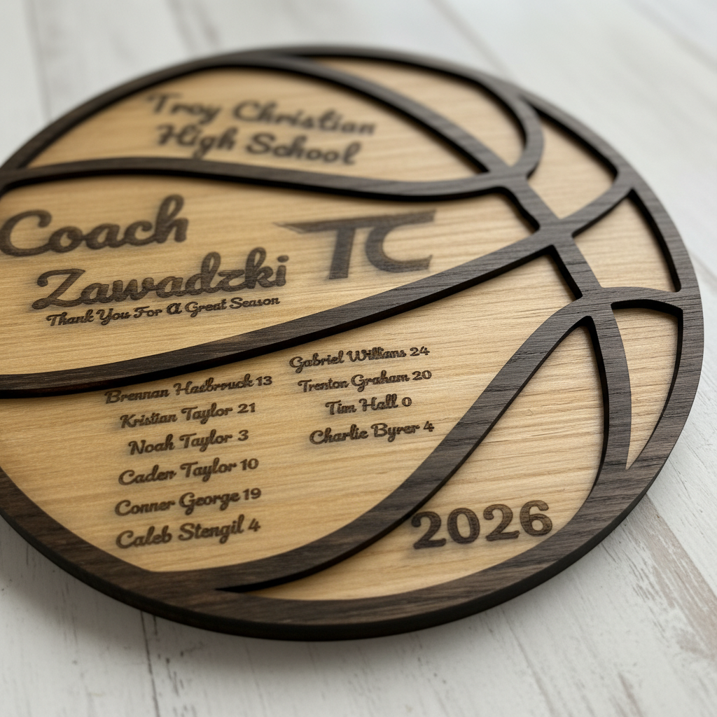 Personalized Basketball Coach Sign