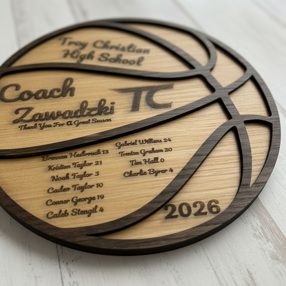 Personalized Basketball Coach Sign
