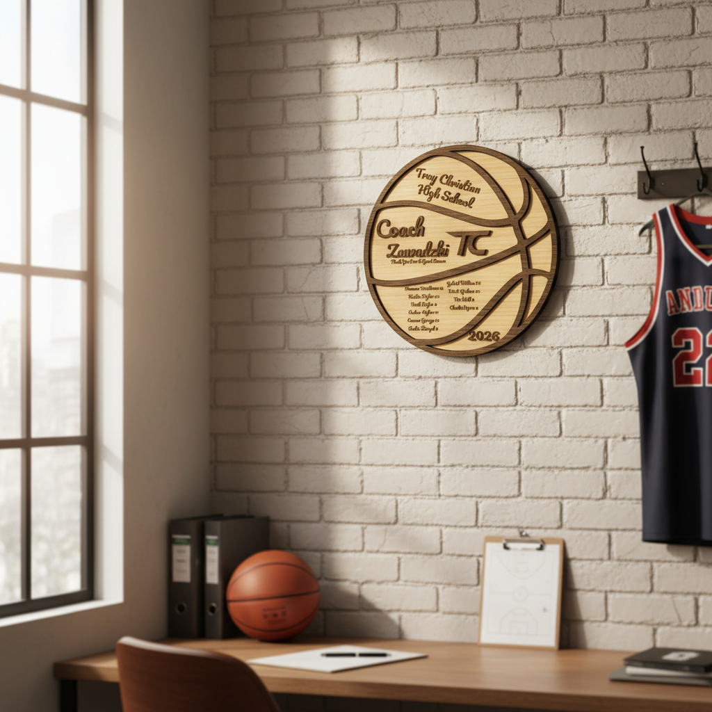 Personalized Basketball Coach Sign