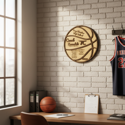 Personalized Basketball Coach Sign
