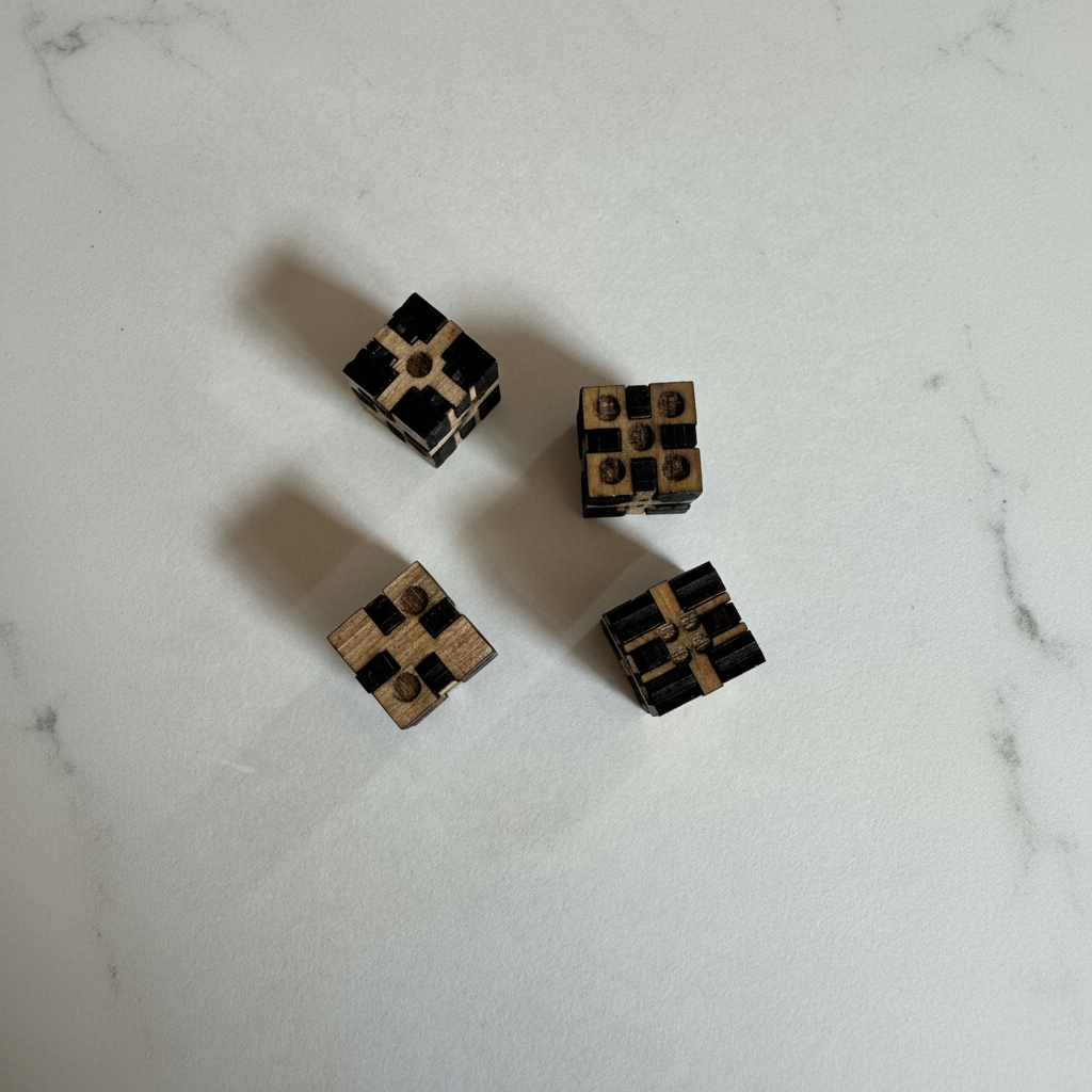 Handcrafted Wooden Dice – 2 Pack