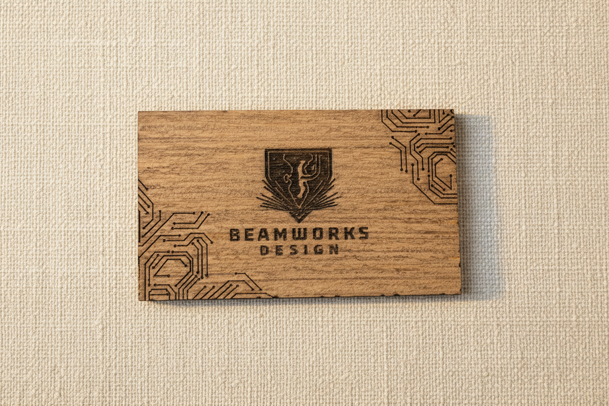 Custom Laser Engraved Wooden Business Cards