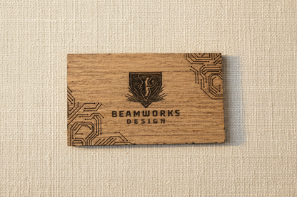 Custom Laser Engraved Wooden Business Cards