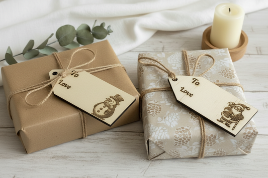 Wooden Gift Tags - Holiday Gift Tags 2 Pack