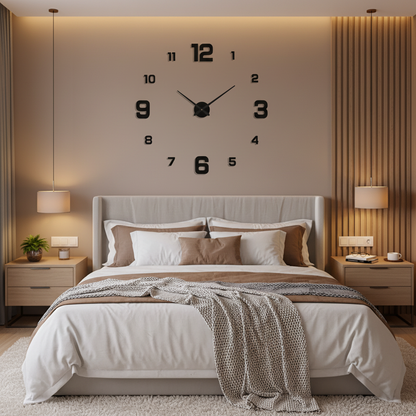 DIY Wall Clock - Cozy Bedroom