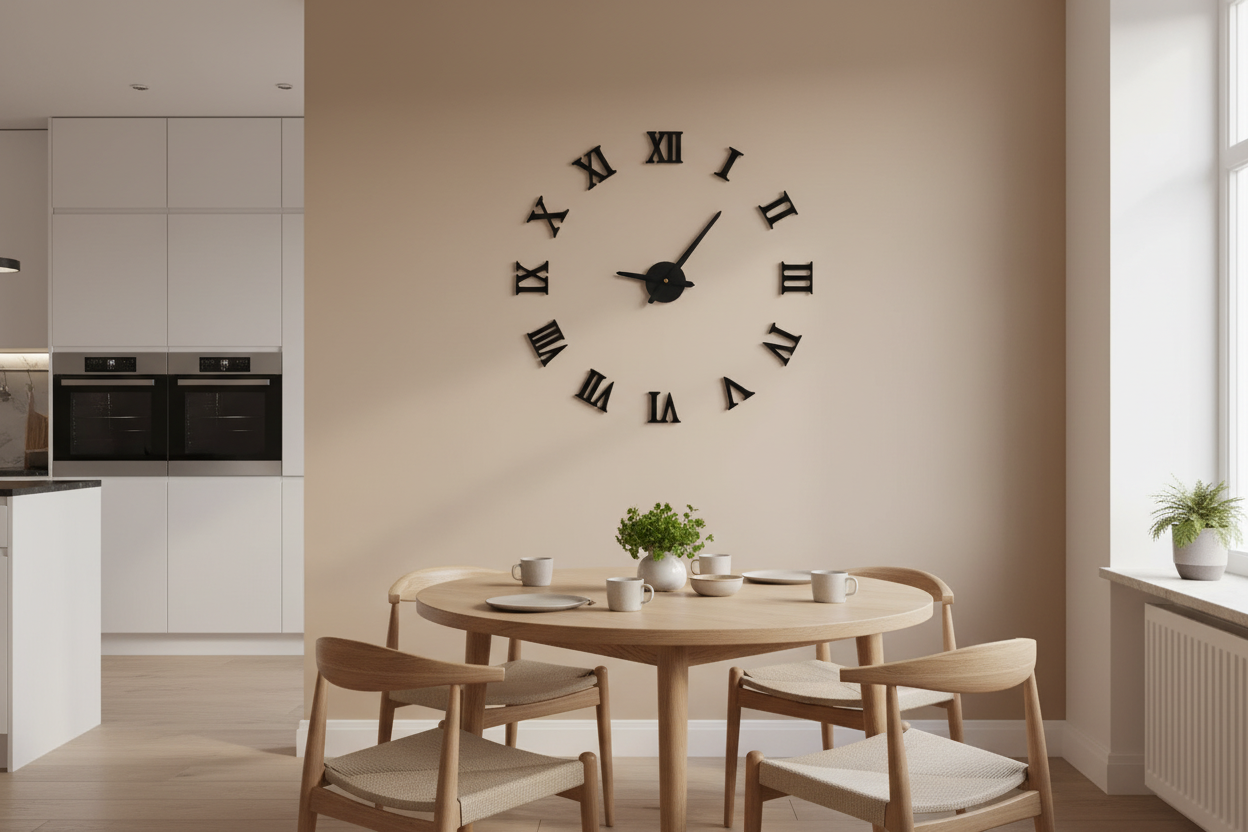 Large Roman Numeral Wall Clock - DIY Oversized Statement Timepiece