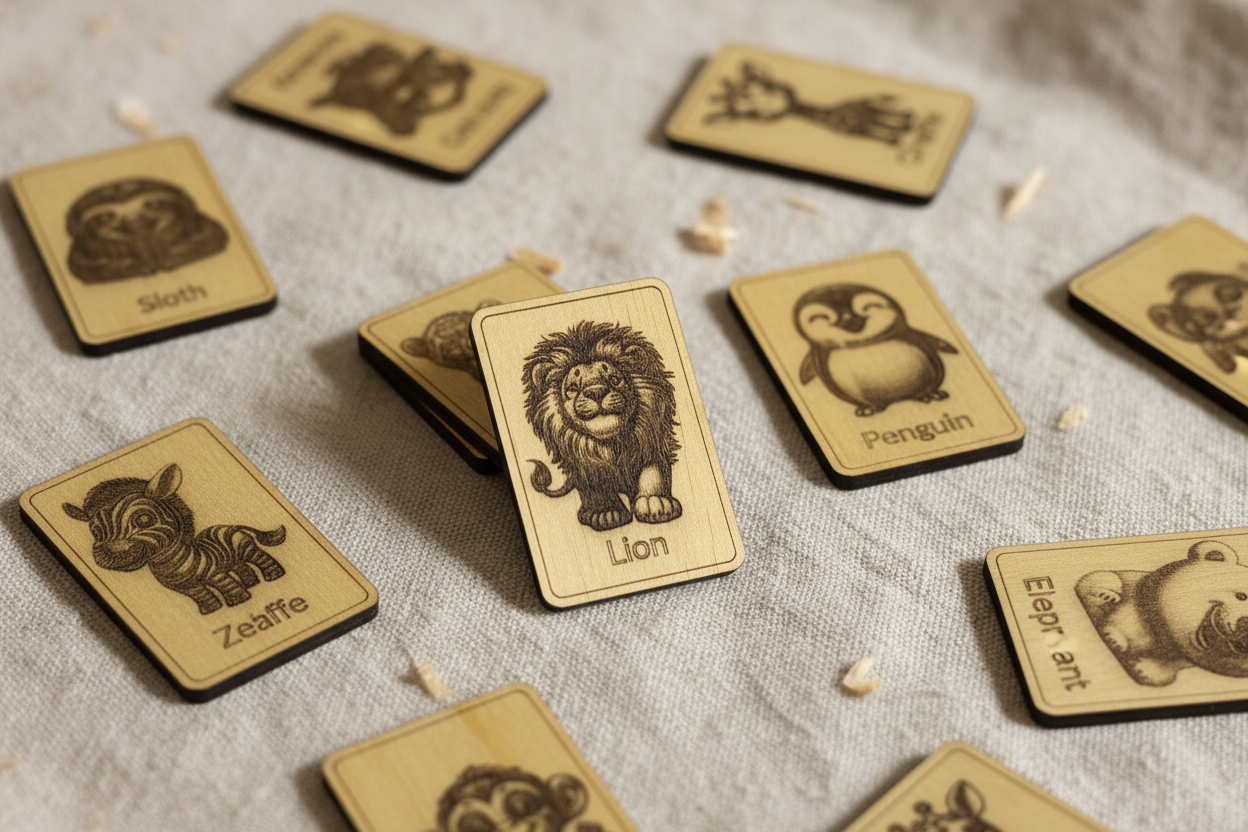 Wooden Animal Matching Game