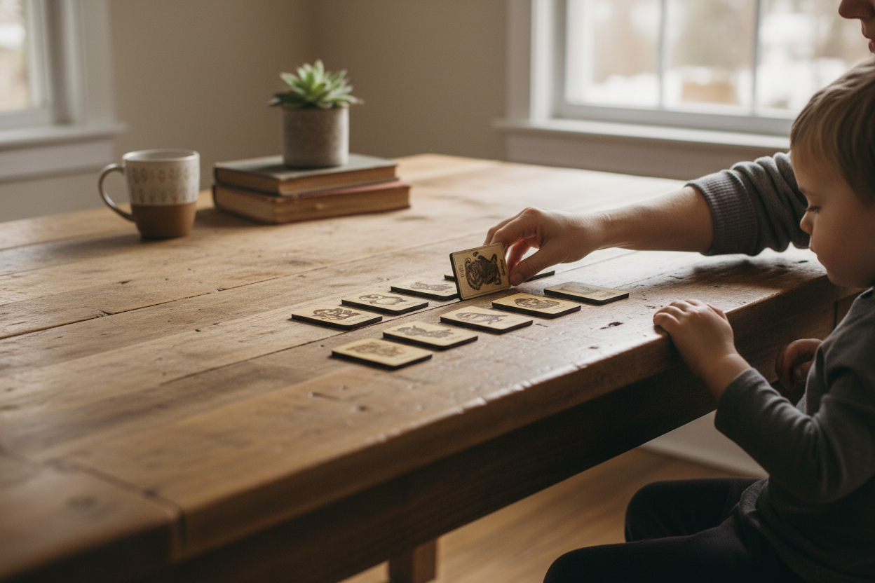 Wooden Animal Matching Game