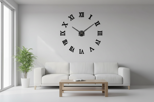 Large Roman Numeral Wall Clock - DIY Oversized Statement Timepiece