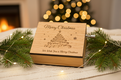 Merry Christmas Music Box – Engraved Wooden Gift