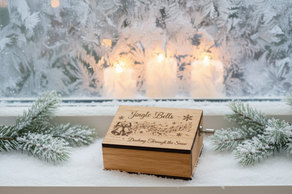 Jingle Bells - Engraved Wooden Music Box