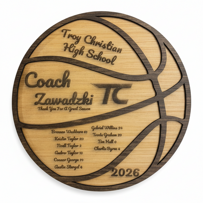 Personalized Basketball Coach Sign