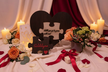 Custom Text Laser Engraved Heart