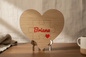 Custom Text Laser Engraved Heart