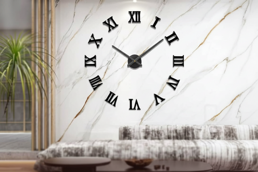 Large Roman Numeral Wall Clock - DIY Oversized Statement Timepiece