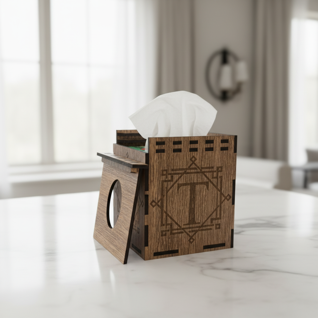 Personalized Wooden Tissue Box Cover