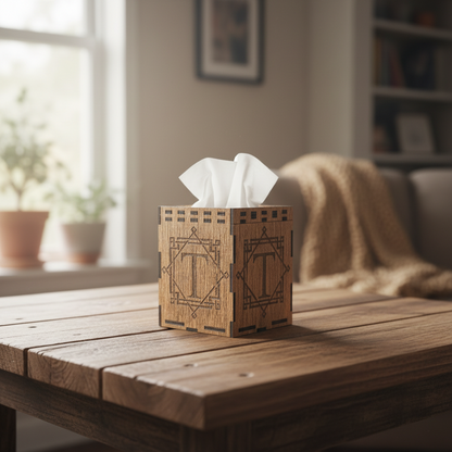 Personalized Wooden Tissue Box Cover