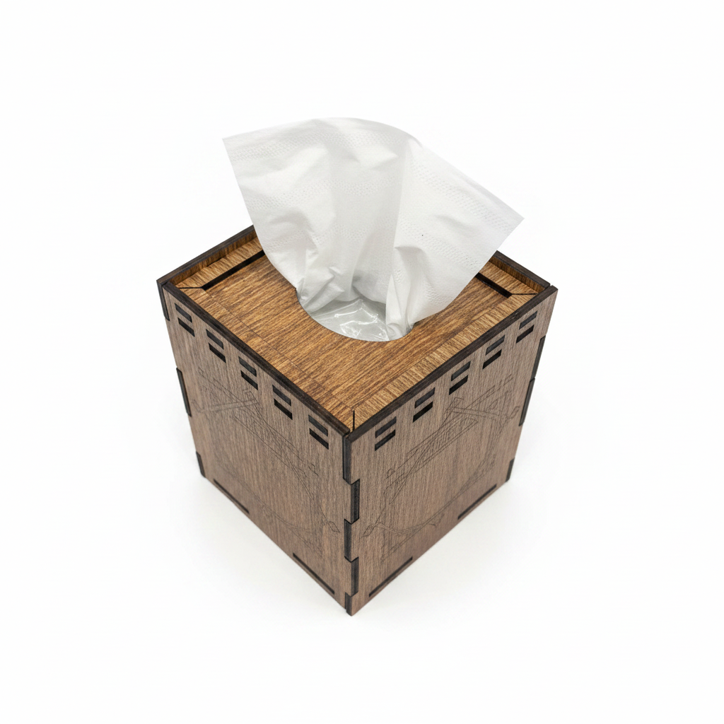 Personalized Wooden Tissue Box Cover