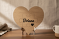 Custom Text Laser Engraved Heart