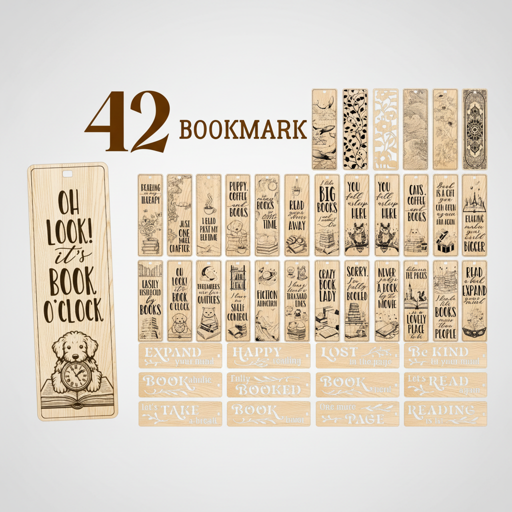 Personalized Wooden Bookmark - Custom Engraved Gift for Book Lovers ...