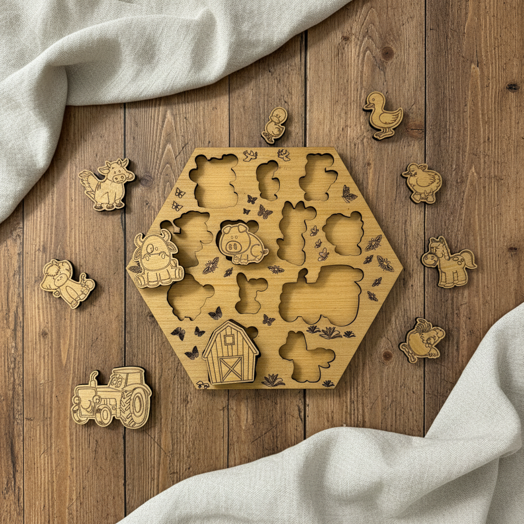 Wooden Farm Animal Puzzle