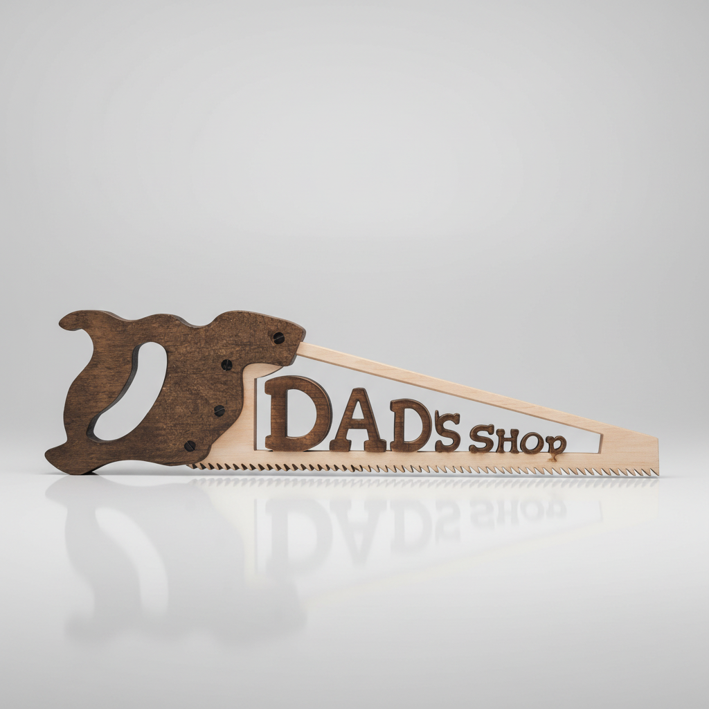 Personalized Wooden Saw – Custom Engraved Workshop & Garage Decor