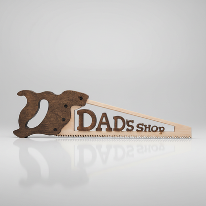 Personalized Wooden Saw – Custom Engraved Workshop & Garage Decor